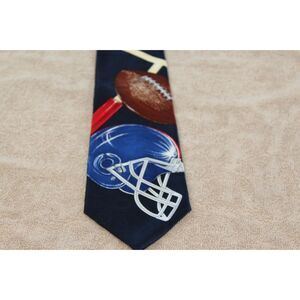 Resilio Blue Football Novelty Necktie Helmet Goalpost Football NWT $12.99 Tag